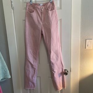 pink zara jeans